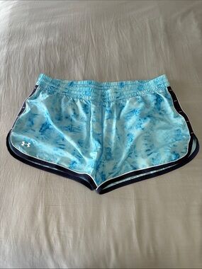 Under Armour HeatGear Blue Tie-Dye Running Shorts